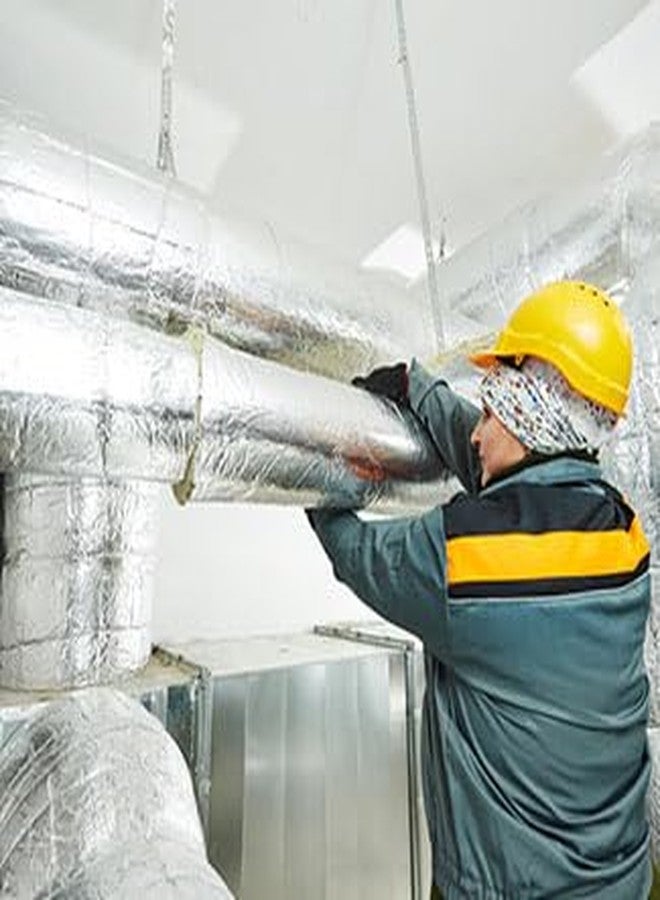 AGGBRO Aluminium FSK Tape - 50mm x 20m | Heat-Resistant Foil Scrim Kraft HVAC Tape for Ducting, Insulation & Sealing - Image 2